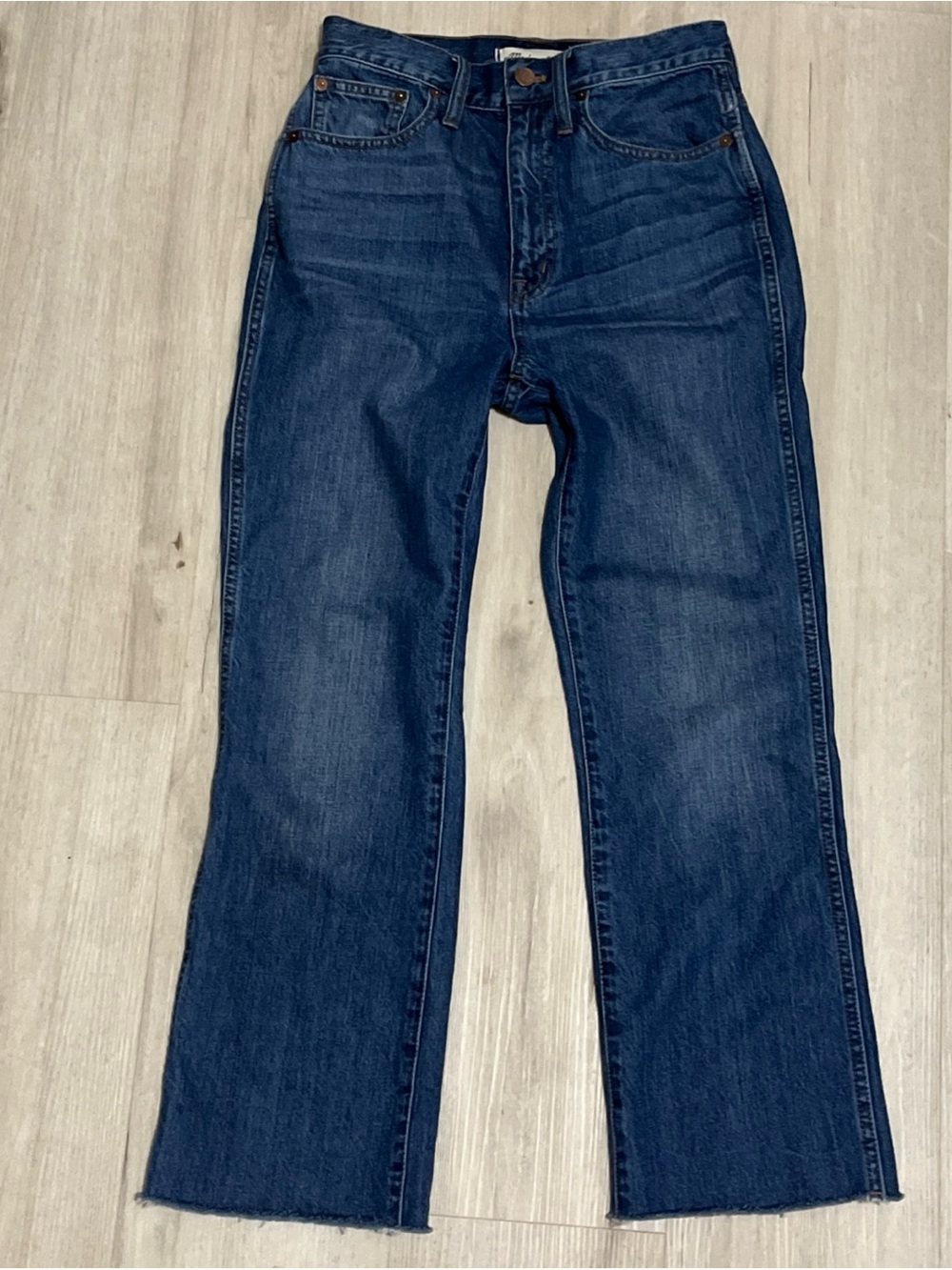 Madewell Dark Indigo Cropped Straight Jeans